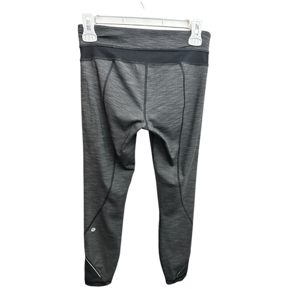 Lululemon Inspire Running Tights Size 8 Black Gray - Picture 3 of 7